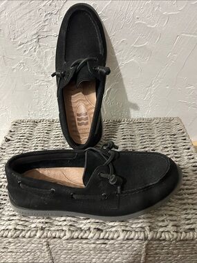 Sperry Women’s Black Canvas Classic 2-Eye Boat Shoes
